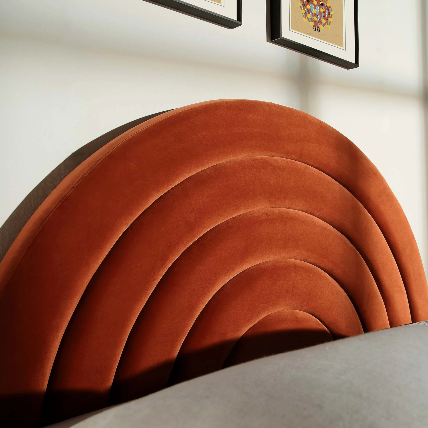 Archer Rust Velvet Ottoman Storage Bed 16 Archer Rust Velvet Ottoman Storage Bed - Image 14