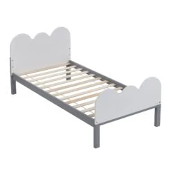 Hedwig Wooden Cloud Headboard Kid's Single Bed 14 Hedwig Wooden Cloud Headboard Kid's Single Bed -FINZ Furniture Shop JIN 018 WHITE 4
