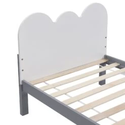 Hedwig Wooden Cloud Headboard Kid's Single Bed 17 Hedwig Wooden Cloud Headboard Kid's Single Bed -FINZ Furniture Shop JIN 018 WHITE detail1