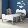 Hedwig Wooden Cloud Headboard Kid's Single Bed 1 Hedwig Wooden Cloud Headboard Kid's Single Bed -FINZ Furniture Shop JIN 018 WHITE main