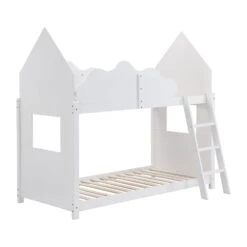 Newton White Solid Wood Kid's Treehouse Bunk Bed 16 Newton White Solid Wood Kid's Treehouse Bunk Bed -FINZ Furniture Shop JIN 019 WHITE 2