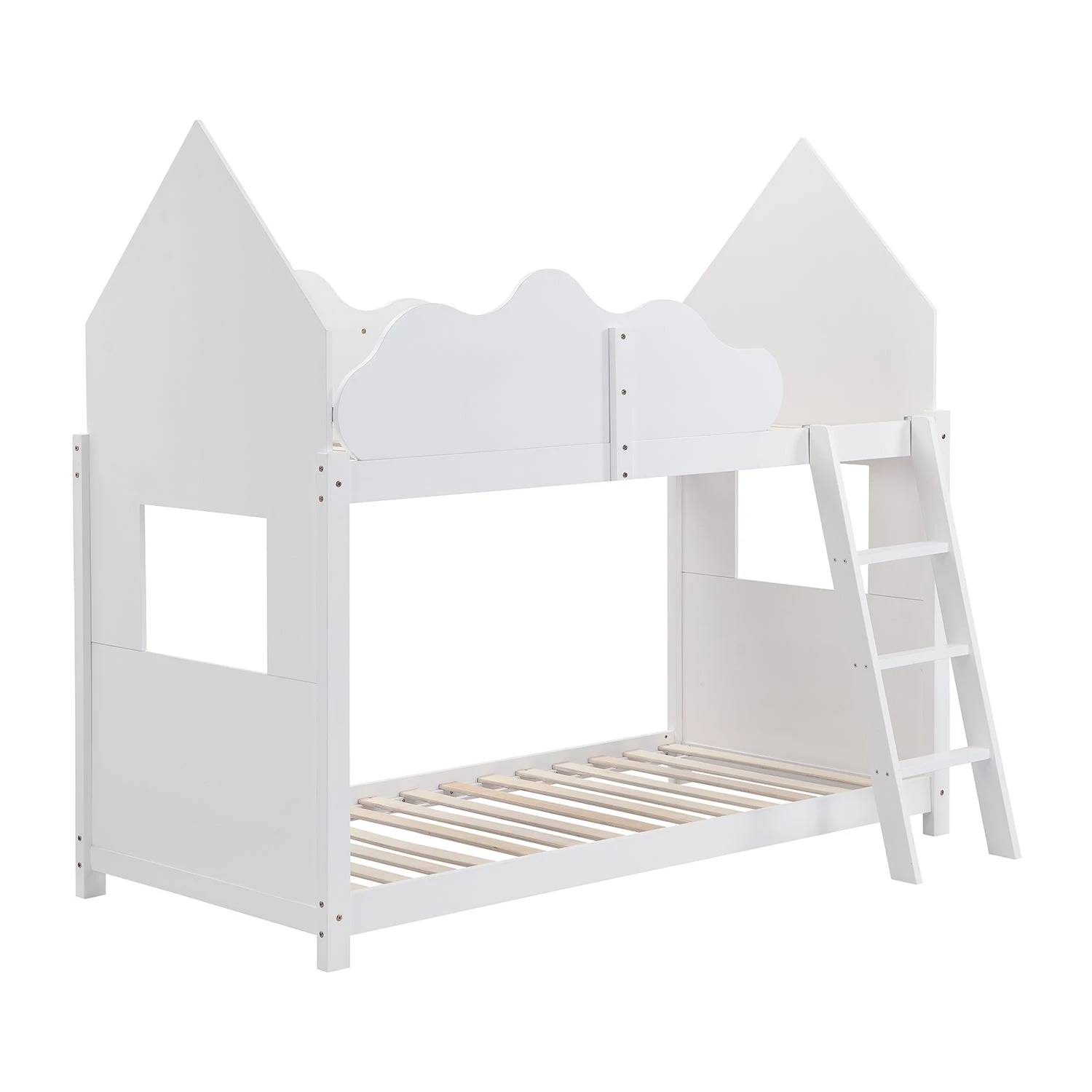 Newton White Solid Wood Kid's Treehouse Bunk Bed 6 Newton White Solid Wood Kid's Treehouse Bunk Bed - Image 4