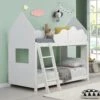 Newton White Solid Wood Kid's Treehouse Bunk Bed 2 Newton White Solid Wood Kid's Treehouse Bunk Bed -FINZ Furniture Shop JIN 019 WHITE main