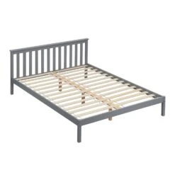 Linnelle Solid Wood Bed Frame In Grey 12 Linnelle Solid Wood Bed Frame In Grey -FINZ Furniture Shop JIN 02 GREY 3