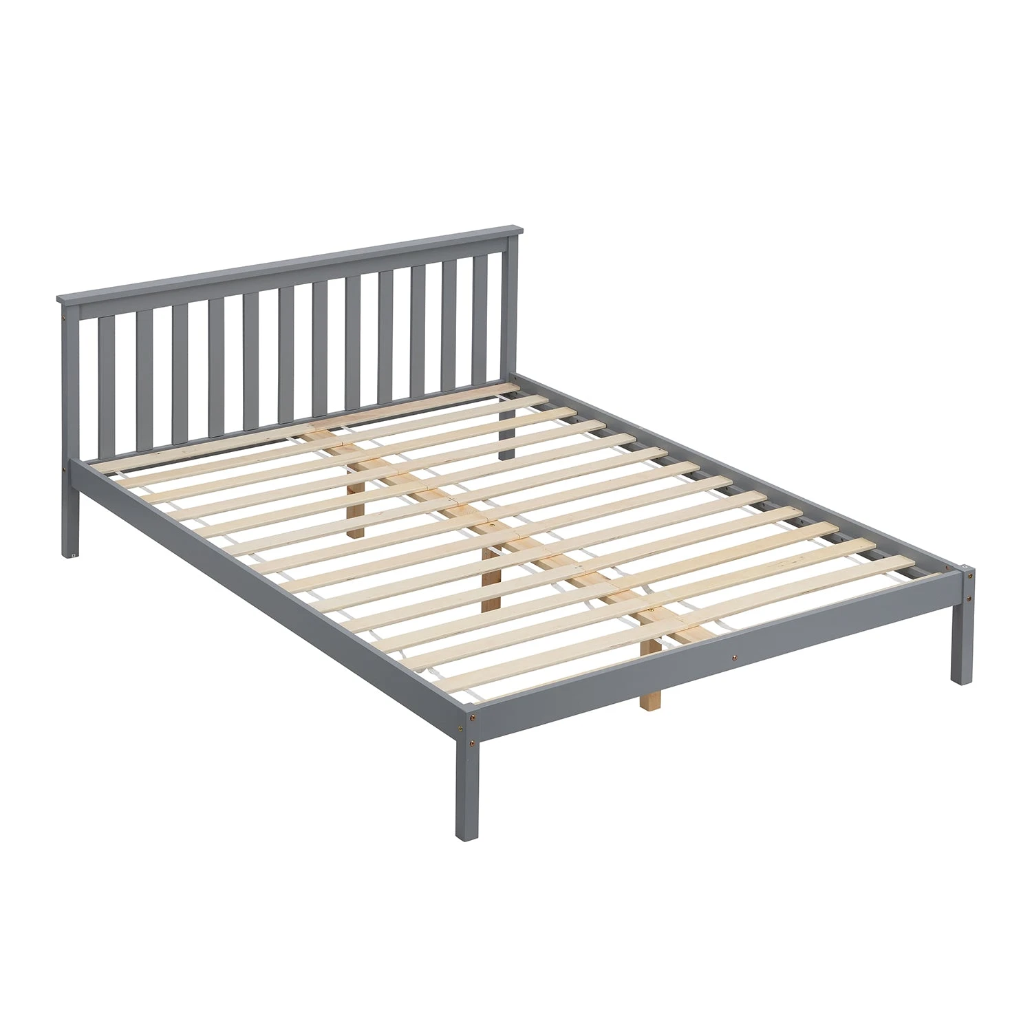 Linnelle Solid Wood Bed Frame In Grey 5 Linnelle Solid Wood Bed Frame In Grey - Image 3