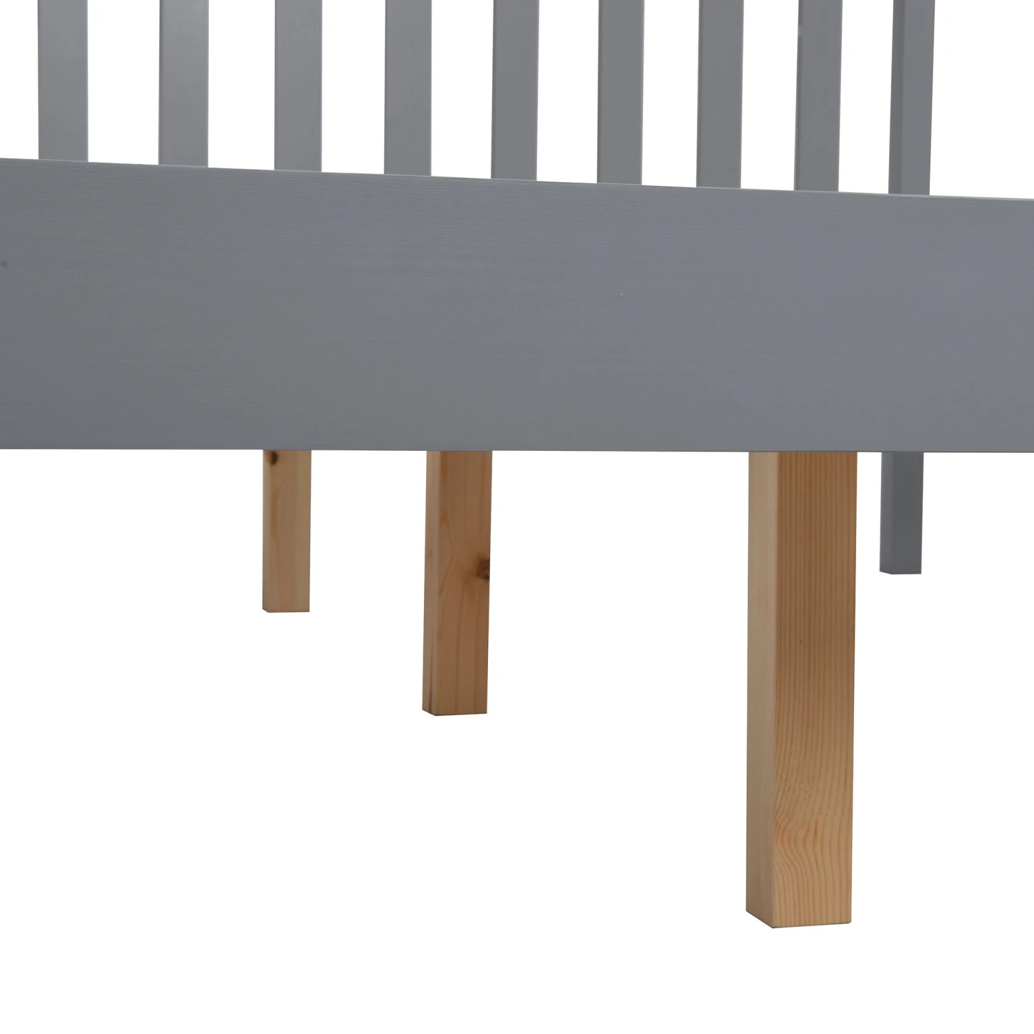 Linnelle Solid Wood Bed Frame In Grey 10 Linnelle Solid Wood Bed Frame In Grey - Image 8