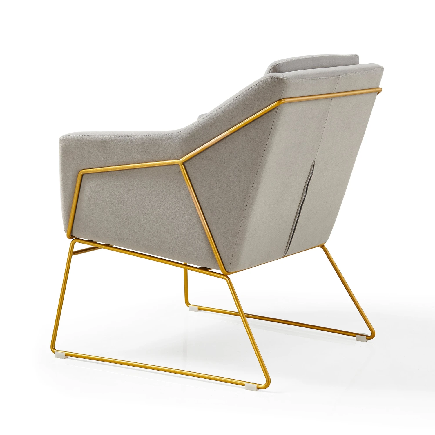 Hedy Accent Chair In Grey Velvet 8 Hedy Accent Chair In Grey Velvet - Image 6