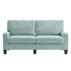 Sherbrook Large 2-Seater Mint Brushed Fabric Sofa With Contrasting Piping 12 Sherbrook Large 2-Seater Mint Brushed Fabric Sofa With Contrasting Piping -FINZ Furniture Shop LVSF 02 MINT 3ST WB1
