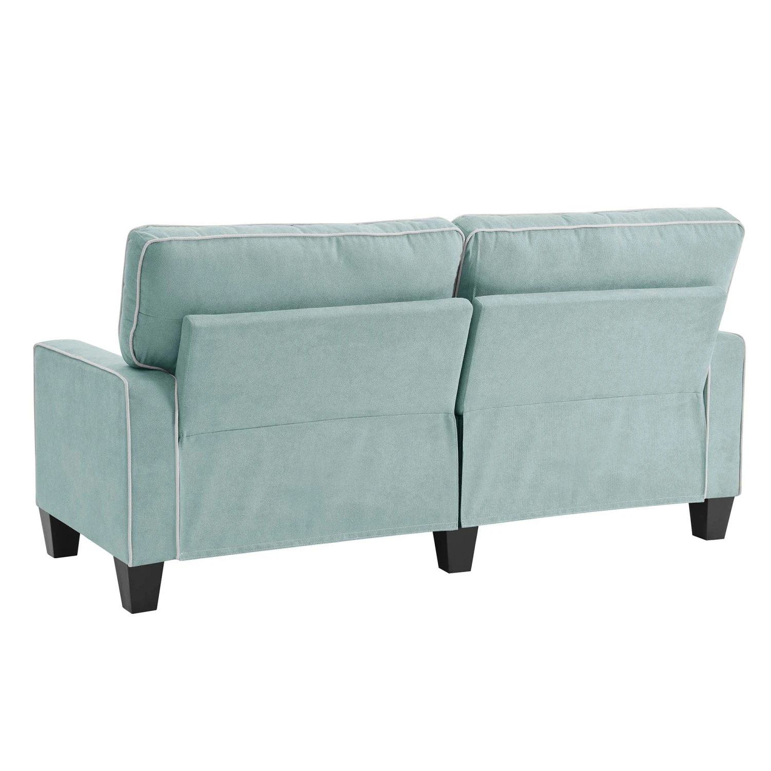 Sherbrook Large 2-Seater Mint Brushed Fabric Sofa With Contrasting Piping 7 Sherbrook Large 2-Seater Mint Brushed Fabric Sofa With Contrasting Piping - Image 5