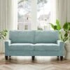 Sherbrook Large 2-Seater Mint Brushed Fabric Sofa With Contrasting Piping 2 Sherbrook Large 2-Seater Mint Brushed Fabric Sofa With Contrasting Piping -FINZ Furniture Shop LVSF 02 MINT 3ST main