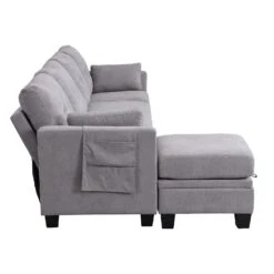 Brunswick Large 4-Seater Storage Chaise Sofa In Light Grey 23 Brunswick Large 4-Seater Storage Chaise Sofa In Light Grey -FINZ Furniture Shop LVSF 03 LIGHTGREY WB4