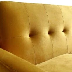 Clarence 2-Seater Sofa In Mustard Yellow Velvet -FINZ Furniture Shop LVSF 06 MUSTARDVEL 2ST detail2