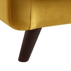 Clarence 3-Seater Sofa In Mustard Yellow Velvet -FINZ Furniture Shop LVSF 06 MUSTARDVEL 3ST detail4