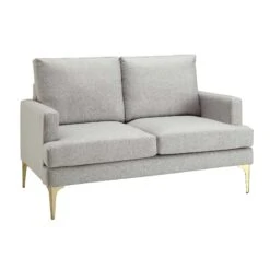 Haven Grey Fabric 2-Seater Sofa 22 Haven Grey Fabric 2-Seater Sofa -FINZ Furniture Shop LVSF 169 LGREYFAB 2ST WB2