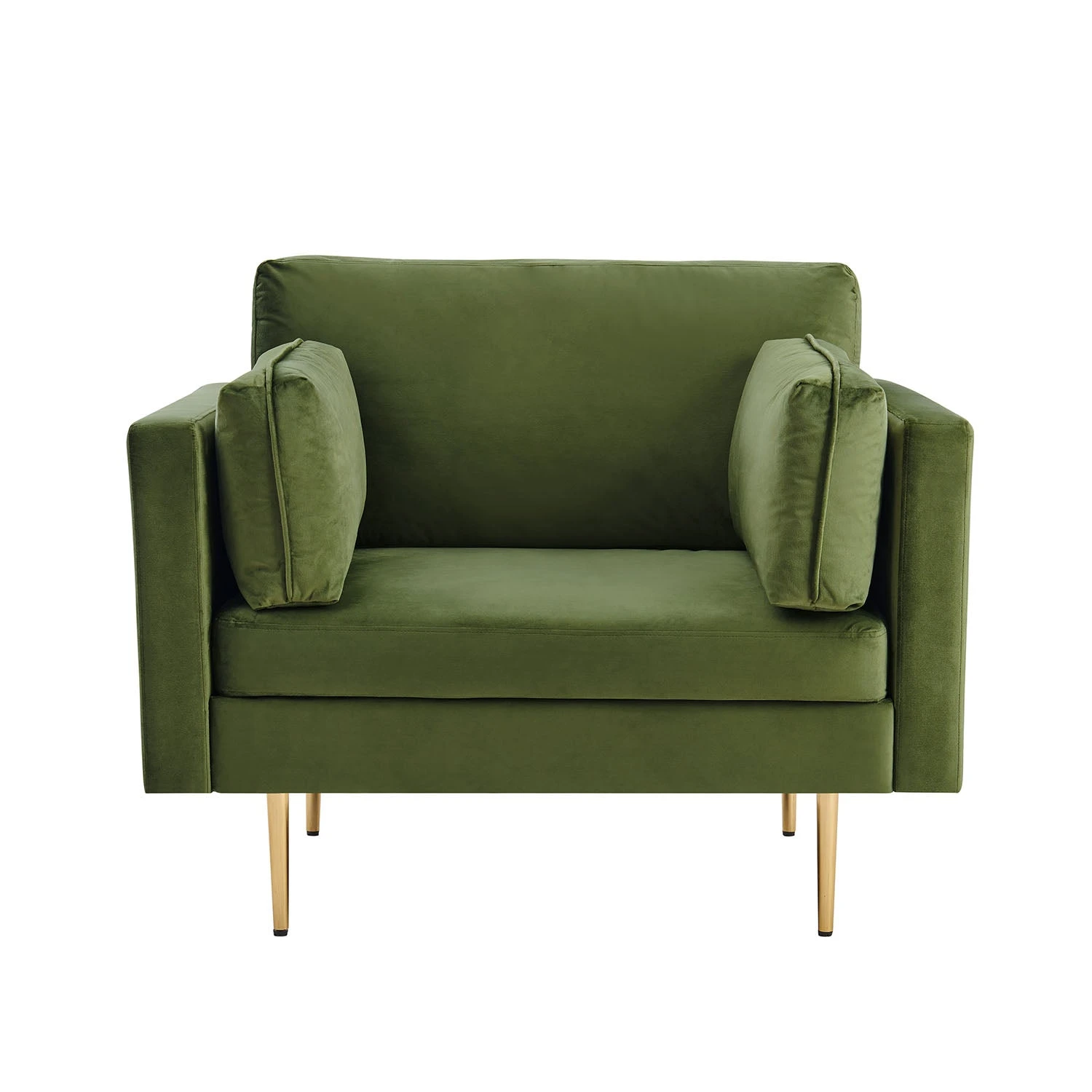 Pelham Moss Green Velvet Fabric Armchair 6 Pelham Moss Green Velvet Fabric Armchair - Image 4