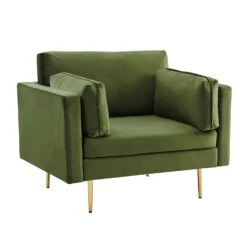 Pelham Moss Green Velvet Fabric Armchair 11 Pelham Moss Green Velvet Fabric Armchair -FINZ Furniture Shop LVSF 386 GREENVEL 1ST WB2