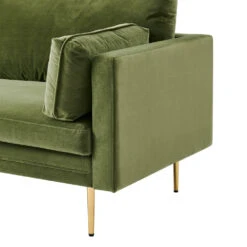Pelham Moss Green Velvet Fabric Armchair 15 Pelham Moss Green Velvet Fabric Armchair -FINZ Furniture Shop LVSF 386 GREENVEL 1ST detail1