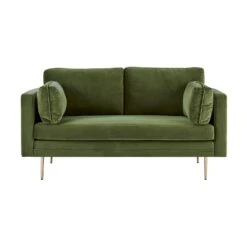 Pelham Moss Green Velvet Fabric Sofa 25 Pelham Moss Green Velvet Fabric Sofa -FINZ Furniture Shop LVSF 386 GREENVEL 2ST 2