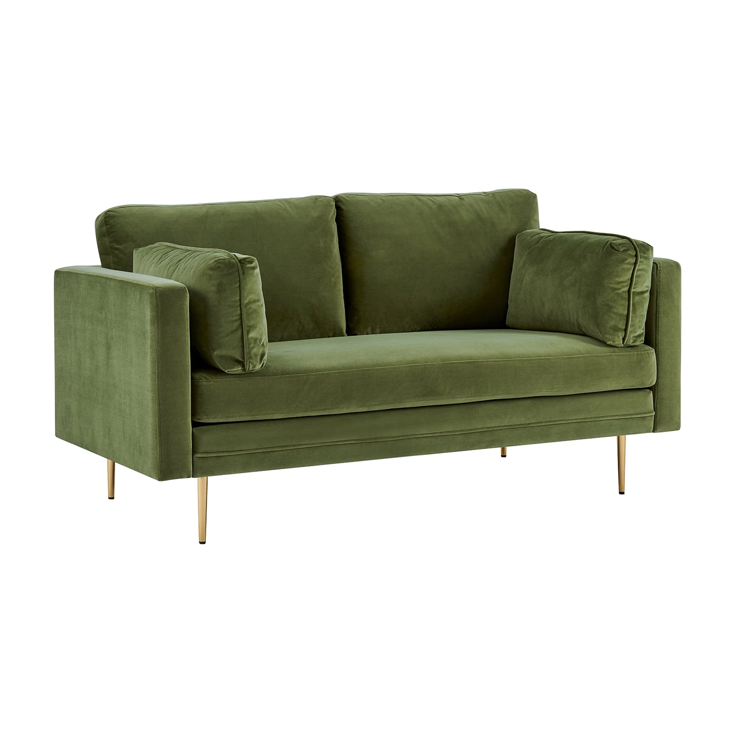 Pelham Moss Green Velvet Fabric Sofa 10 Pelham Moss Green Velvet Fabric Sofa - Image 8