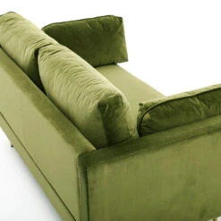 Pelham Moss Green Velvet Fabric Sofa 29 Pelham Moss Green Velvet Fabric Sofa -FINZ Furniture Shop LVSF 386 GREENVEL 3ST detailKD1