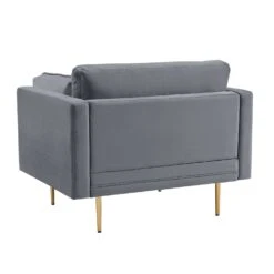 Pelham Grey Velvet Fabric Armchair 13 Pelham Grey Velvet Fabric Armchair -FINZ Furniture Shop LVSF 386 GREYVEL 1ST WB3