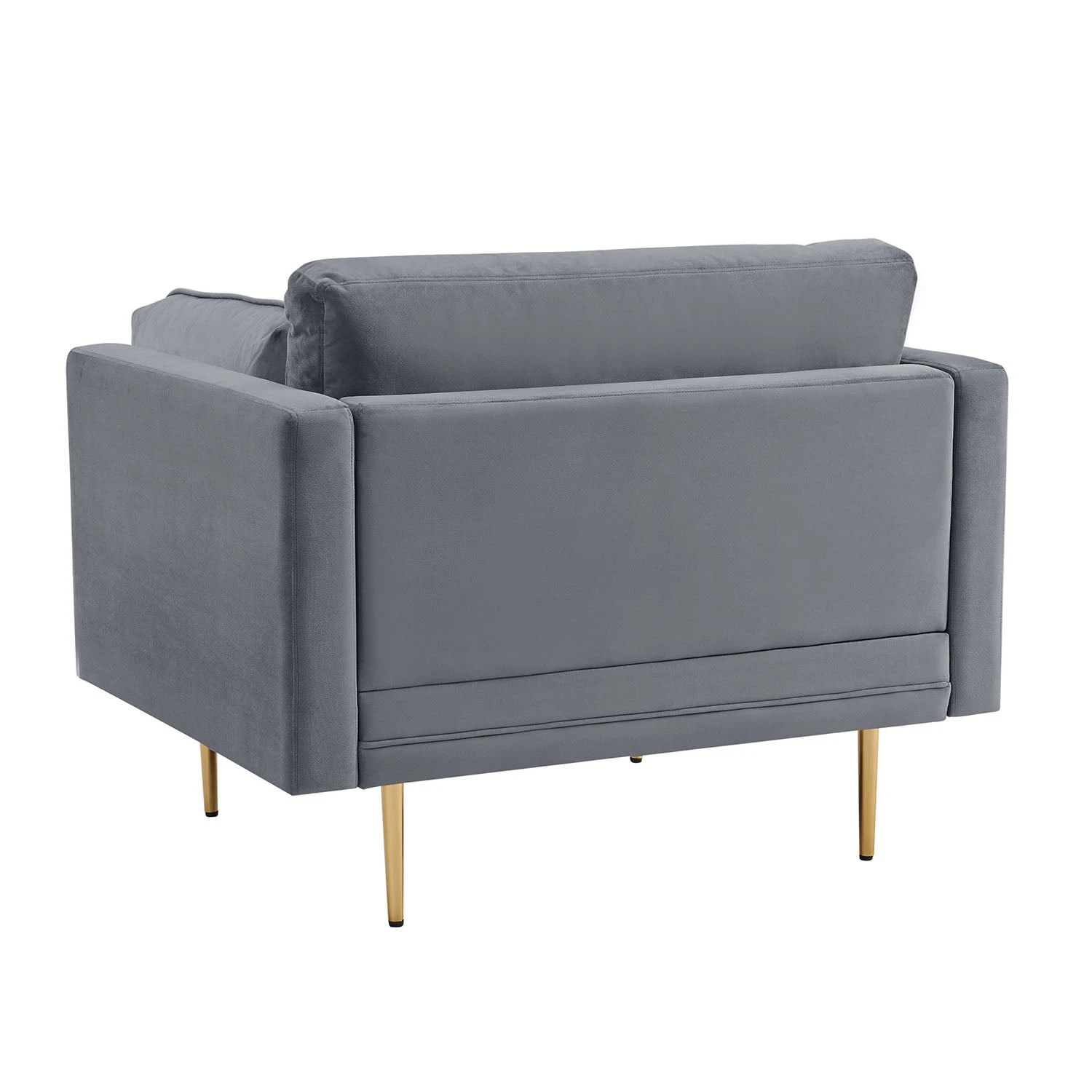 Pelham Grey Velvet Fabric Armchair 7 Pelham Grey Velvet Fabric Armchair - Image 5