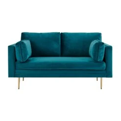 Pelham Teal Blue Velvet Fabric Sofa 28 Pelham Teal Blue Velvet Fabric Sofa -FINZ Furniture Shop LVSF 386 TEALVEL 2ST 2