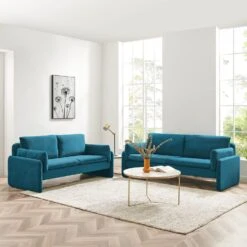 Clapham 3-Seater Sea Blue Velvet Fabric Sofa 13 Clapham 3-Seater Sea Blue Velvet Fabric Sofa -FINZ Furniture Shop LVSF 89 BLUEVEL 2N3SET scene 28d2ee2c 0bfa 4dd5 9d98 c063a96e901d
