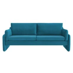 Clapham 3-Seater Sea Blue Velvet Fabric Sofa 14 Clapham 3-Seater Sea Blue Velvet Fabric Sofa -FINZ Furniture Shop LVSF 89 BLUEVEL 3ST WB1