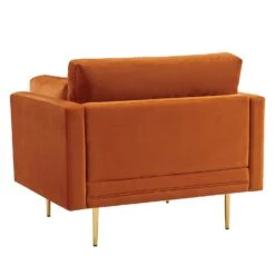 Pelham Orange Velvet Fabric Armchair 13 Pelham Orange Velvet Fabric Armchair -FINZ Furniture Shop LVSF 89 ORANGEVEL 1ST WB3