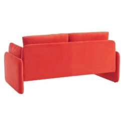 Clapham 2-Seater Flaming Orange Velvet Fabric Sofa 16 Clapham 2-Seater Flaming Orange Velvet Fabric Sofa -FINZ Furniture Shop LVSF 89 ORANGEVEL 2ST WB3
