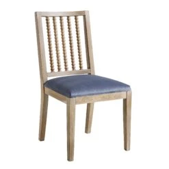 Hemingford Set Of 2 Blue Grey Velvet Bobbin Spindle Dining Chair 16 Hemingford Set Of 2 Blue Grey Velvet Bobbin Spindle Dining Chair -FINZ Furniture Shop LW DCH 511 BLUEVEL 2P WB2