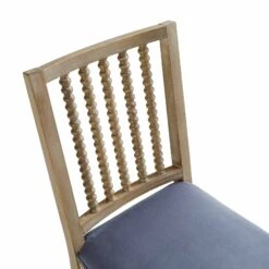 Hemingford Set Of 2 Blue Grey Velvet Bobbin Spindle Dining Chair 20 Hemingford Set Of 2 Blue Grey Velvet Bobbin Spindle Dining Chair -FINZ Furniture Shop LW DCH 511 BLUEVEL 2P detail1