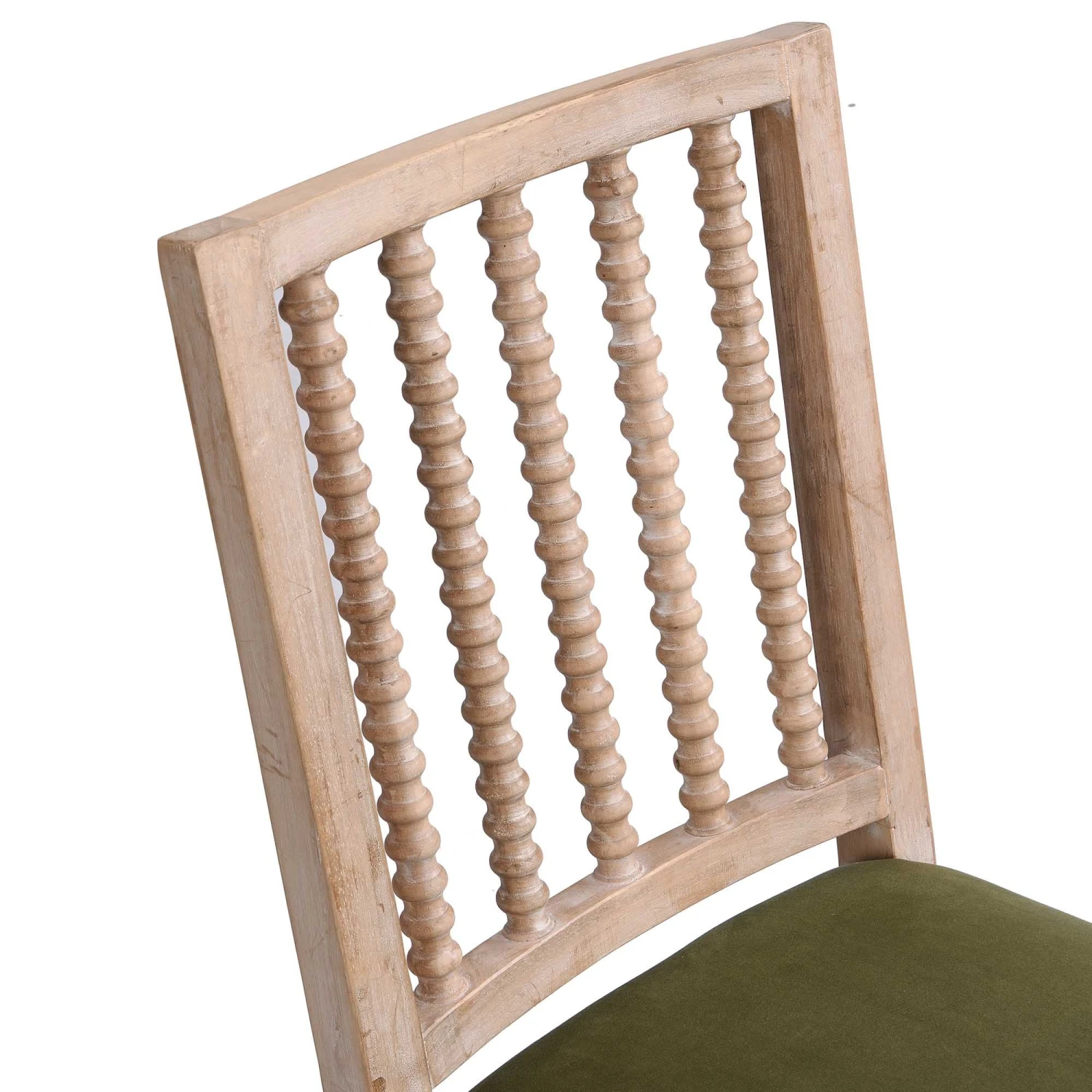 Hemingford Set Of 2 Moss Green Velvet Bobbin Spindle Dining Chair 9 Hemingford Set Of 2 Moss Green Velvet Bobbin Spindle Dining Chair - Image 8