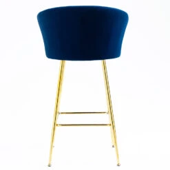 Kylie Set Of 2 Blue Velvet Bar Stools 19 Kylie Set Of 2 Blue Velvet Bar Stools -FINZ Furniture Shop MB222BLUEVEL P 6