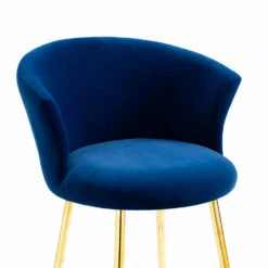 Kylie Set Of 2 Blue Velvet Bar Stools 21 Kylie Set Of 2 Blue Velvet Bar Stools -FINZ Furniture Shop MB222BLUEVEL P detail1