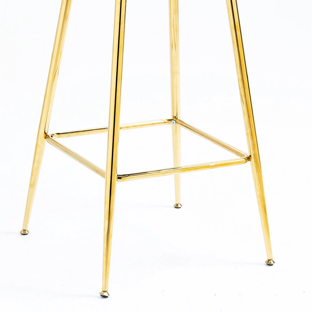 Kylie Set Of 2 Blue Velvet Bar Stools 13 Kylie Set Of 2 Blue Velvet Bar Stools - Image 11