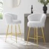 Kylie Set Of 2 White Plush Shaggy Faux Fur Bar Stools 1 Kylie Set Of 2 White Plush Shaggy Faux Fur Bar Stools -FINZ Furniture Shop MB222WHITEPLUSH P main