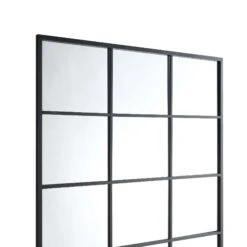 Chardwell Full Length Industrial Metal Window Mirror 180 X 100 Cm, Black 15 Chardwell Full Length Industrial Metal Window Mirror 180 X 100 Cm, Black -FINZ Furniture Shop MIRR 005 BLACK detail1