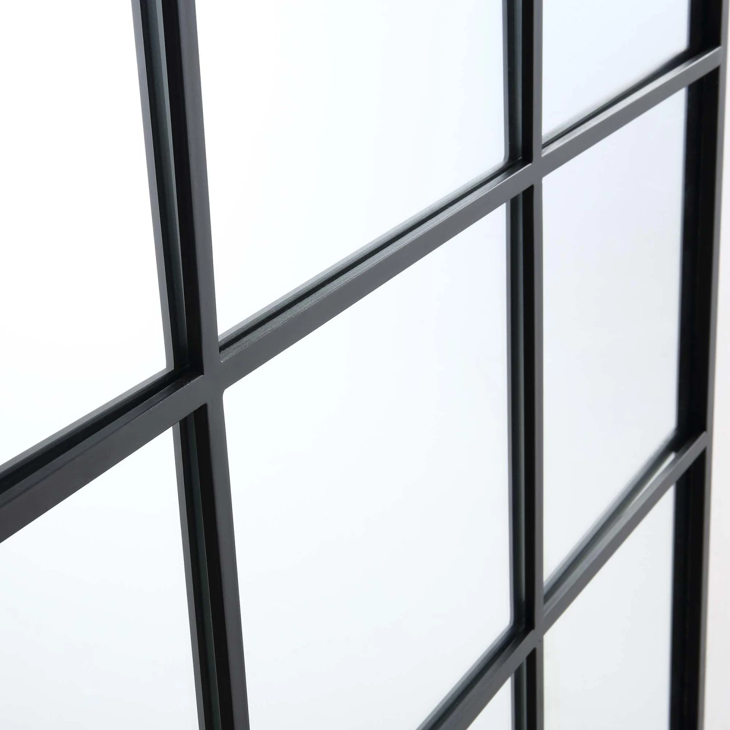 Chardwell Full Length Industrial Metal Window Mirror 180 X 100 Cm, Black 9 Chardwell Full Length Industrial Metal Window Mirror 180 X 100 Cm, Black - Image 7