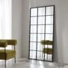 Chardwell Full Length Industrial Metal Window Mirror 180 X 100 Cm, Black 2 Chardwell Full Length Industrial Metal Window Mirror 180 X 100 Cm, Black -FINZ Furniture Shop MIRR 005 BLACK main
