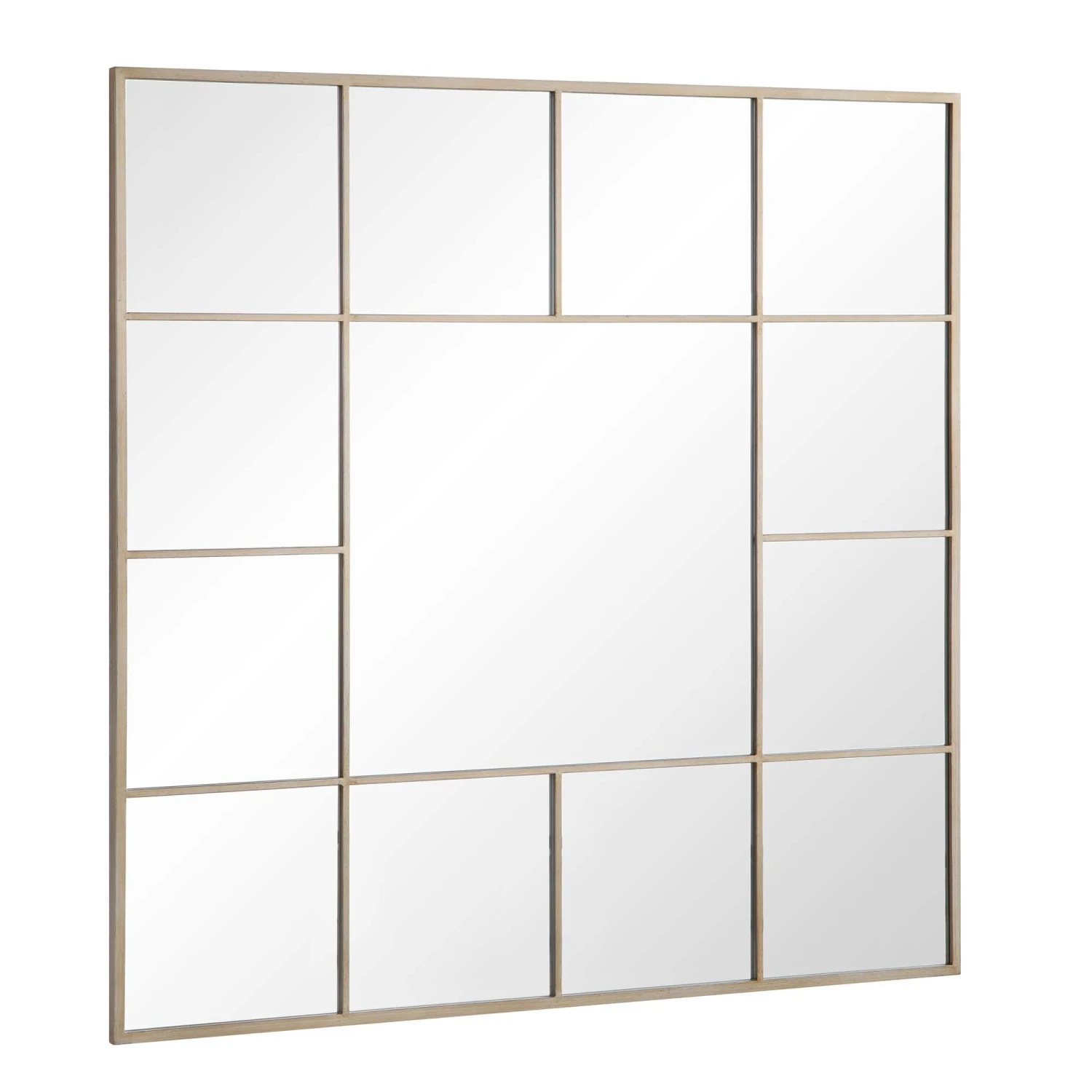 Herbert Industrial Metal Window Mirror 120 X 120 Cm, Antique Silver Effect 7 Herbert Industrial Metal Window Mirror 120 X 120 Cm, Antique Silver Effect - Image 5