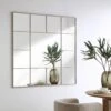 Herbert Industrial Metal Window Mirror 120 X 120 Cm, Antique Silver Effect 2 Herbert Industrial Metal Window Mirror 120 X 120 Cm, Antique Silver Effect -FINZ Furniture Shop MIRR 017 SILVER main