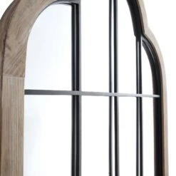 Southam Arched Full Length Wooden Frame Window Mirror 160 X 76 Cm -FINZ Furniture Shop MIRR 028 WOOD detail2
