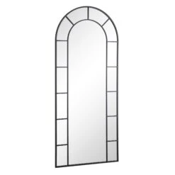 Beaumont Arched Full Lenth Metal Frame Mirror 178 X 76 Cm, Black 15 Beaumont Arched Full Lenth Metal Frame Mirror 178 X 76 Cm, Black -FINZ Furniture Shop MIRR 029 BLACK WB2