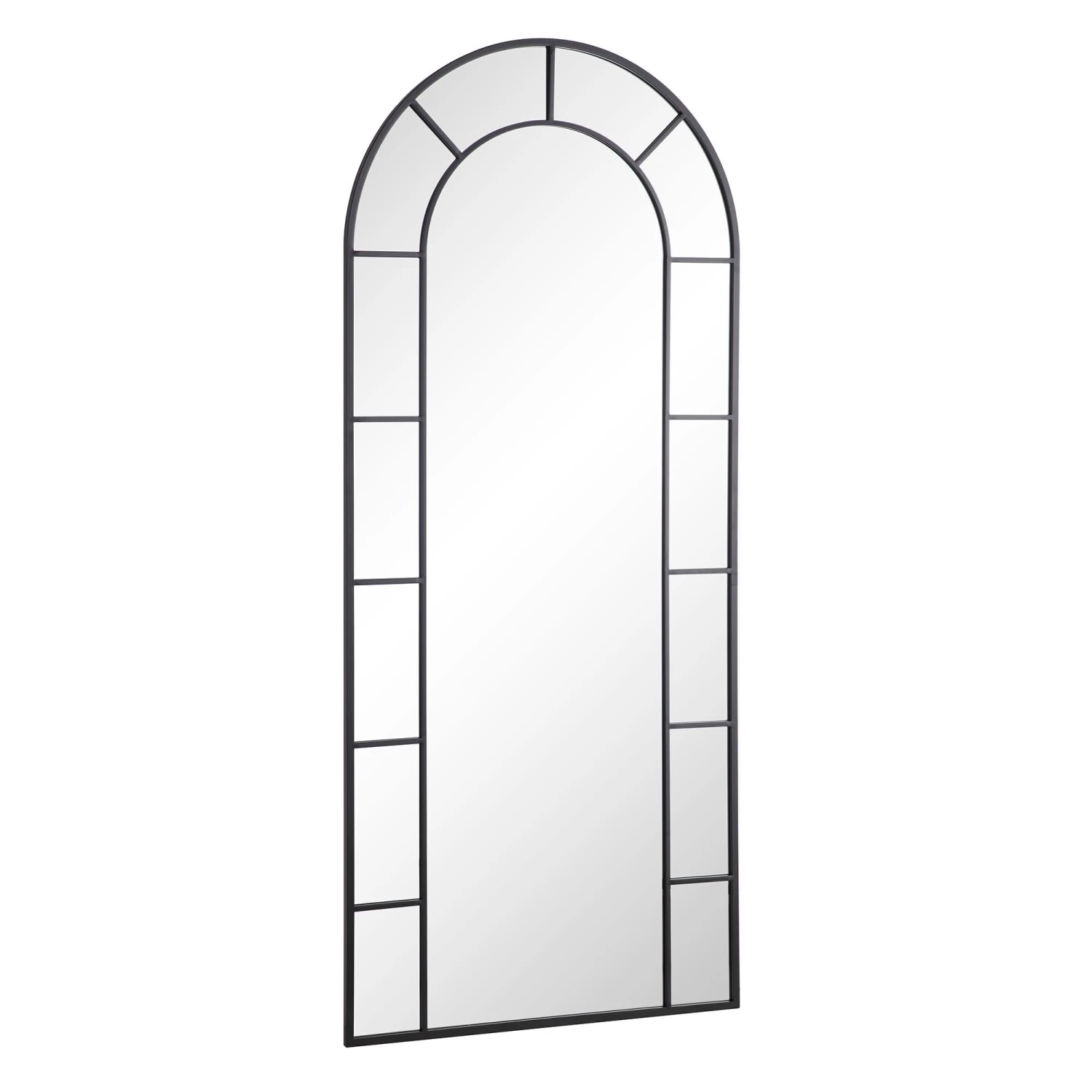 Beaumont Arched Full Lenth Metal Frame Mirror 178 X 76 Cm, Black 7 Beaumont Arched Full Lenth Metal Frame Mirror 178 X 76 Cm, Black - Image 5