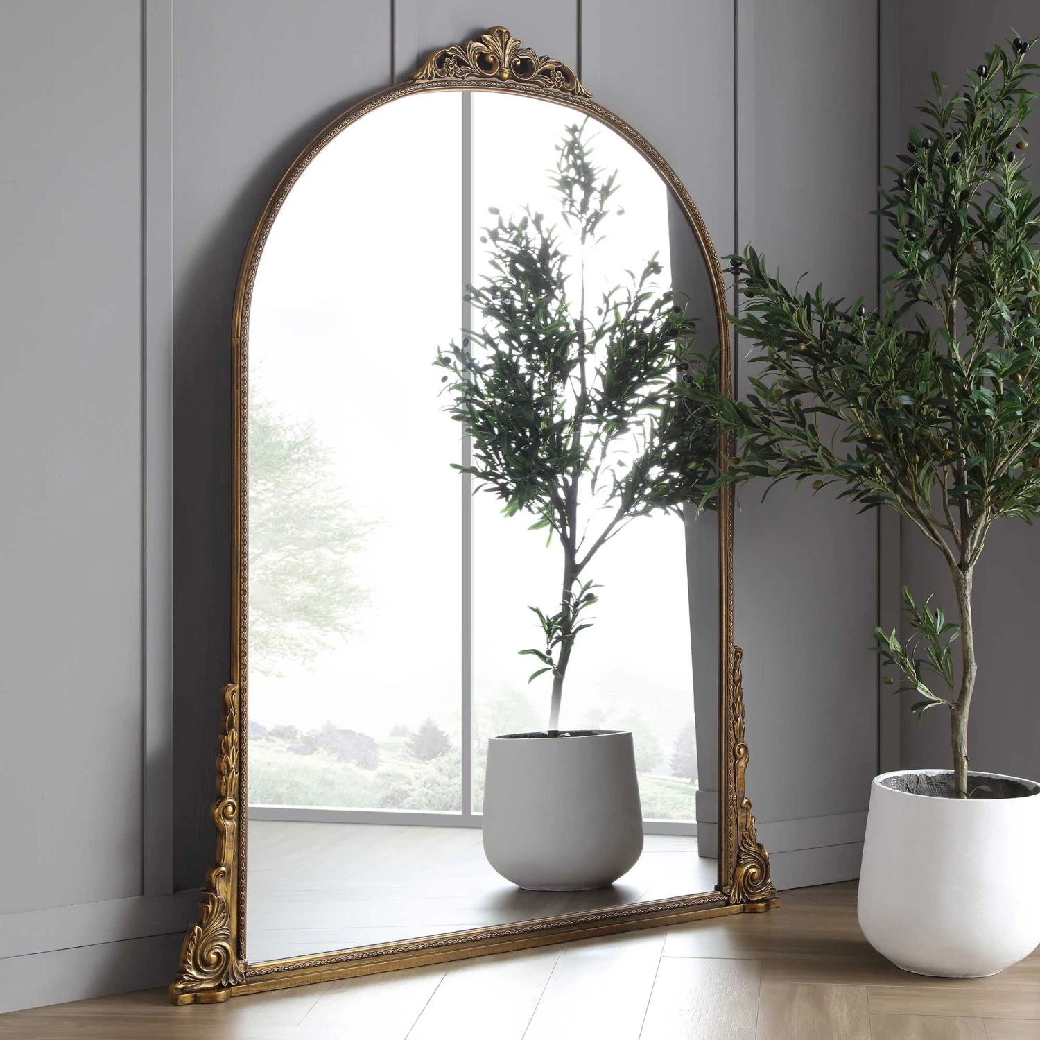 Mirabel Full Length Mirror 186 X 144 Cm, Antique Gold Effect 4 Mirabel Full Length Mirror 186 X 144 Cm, Antique Gold Effect - Image 2