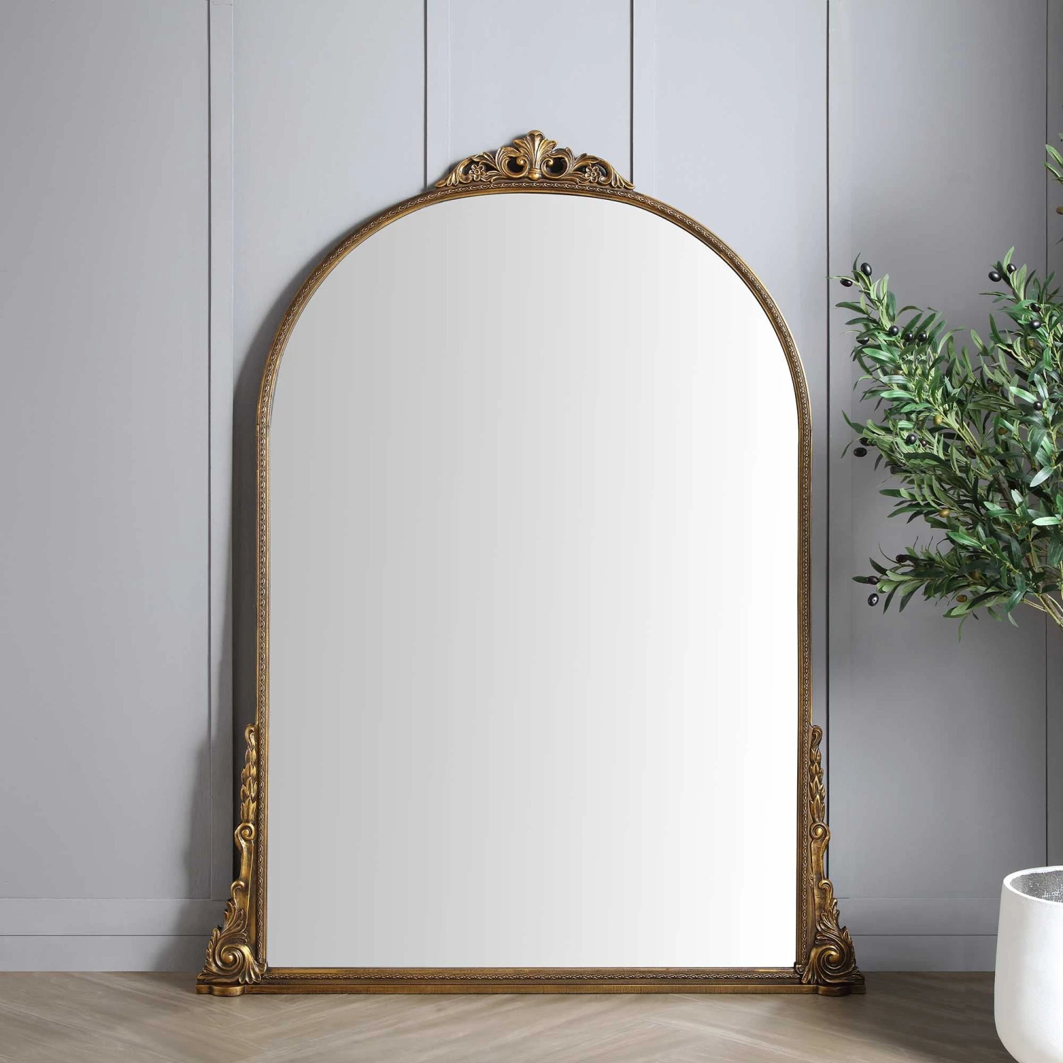 Mirabel Full Length Mirror 186 X 144 Cm, Antique Gold Effect 3 Mirabel Full Length Mirror 186 X 144 Cm, Antique Gold Effect