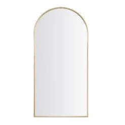 Dina Freestanding Arched Full Length Metal Frame Mirror 160 X 76 Cm, Gold Effect 14 Dina Freestanding Arched Full Length Metal Frame Mirror 160 X 76 Cm, Gold Effect -FINZ Furniture Shop MIRR 049 GOLD WB2