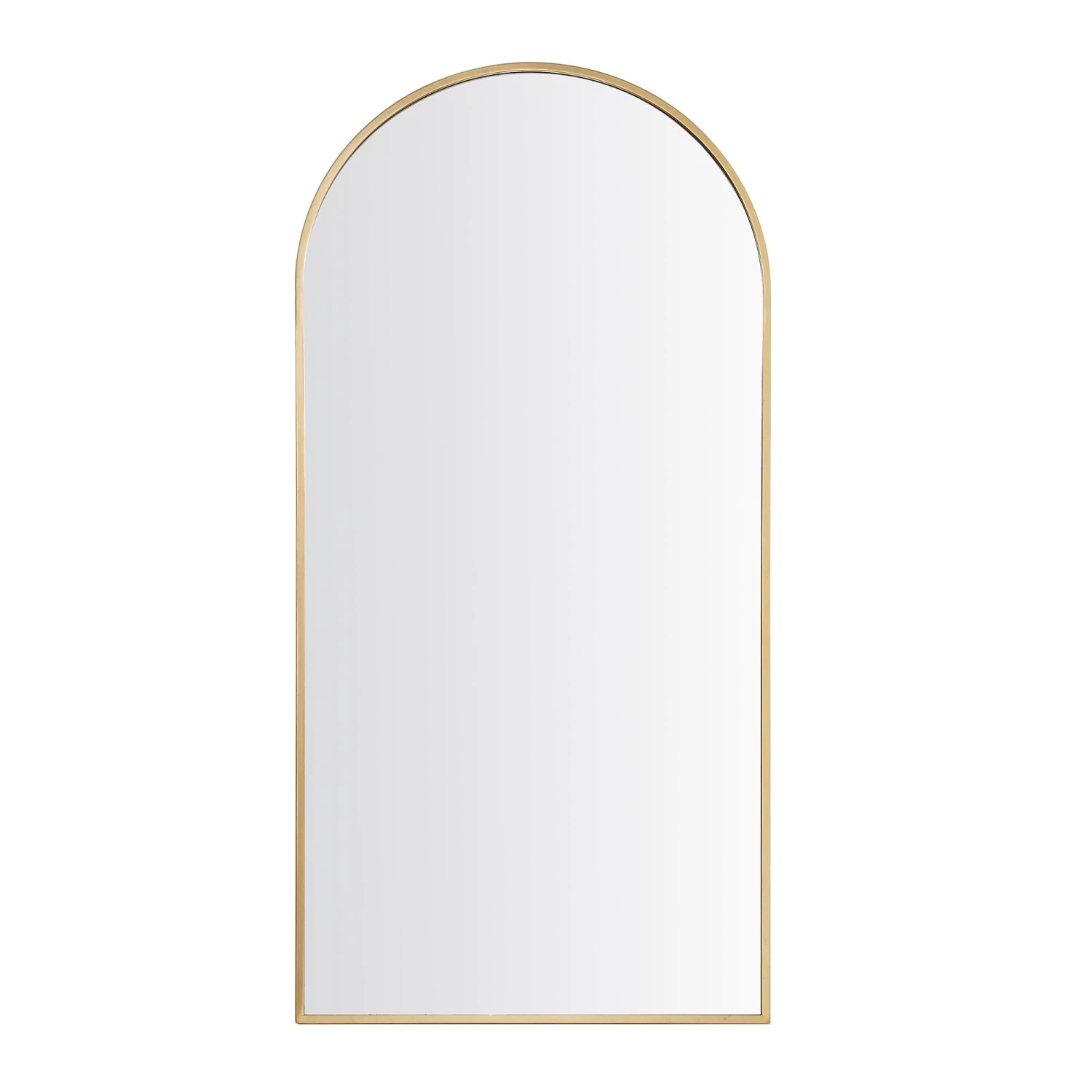 Dina Freestanding Arched Full Length Metal Frame Mirror 160 X 76 Cm, Gold Effect 5 Dina Freestanding Arched Full Length Metal Frame Mirror 160 X 76 Cm, Gold Effect - Image 3